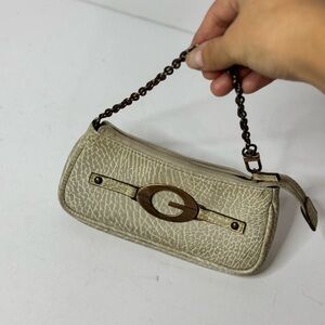 Guess Vintage Mini Bag Wristlet With Zip Top Closure